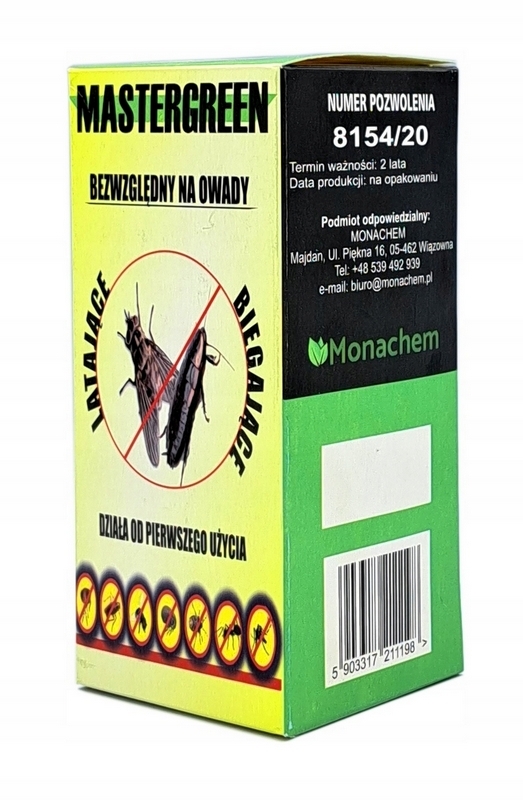 PRÍPRAVOK NA KONTROLU HMYZU, EKOLOGICKÝ STRIEK - MASTER GREEN 100 ML
